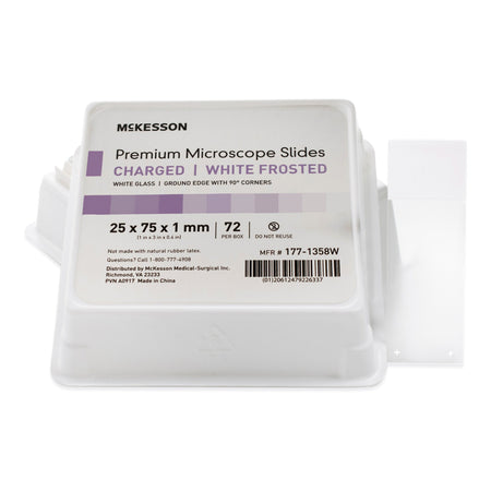 McKesson 177-1358W Glass Microscope Slide, 25 x 75 x 1 mm