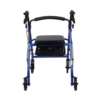 McKesson Folding Aluminum Four-Wheel Rollator, Blue