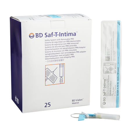 BD 383322 Saf-T-Intima Closed IV Catheter System, PRN Port, 22 Guage