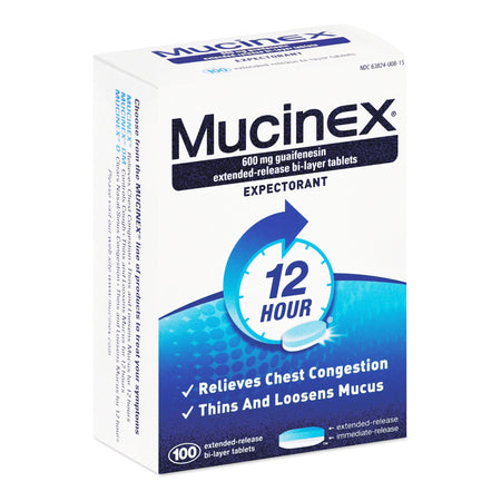 Reckitt Benckiser 63824000815 Mucinex Guaifenesin Cold and Cough Relief