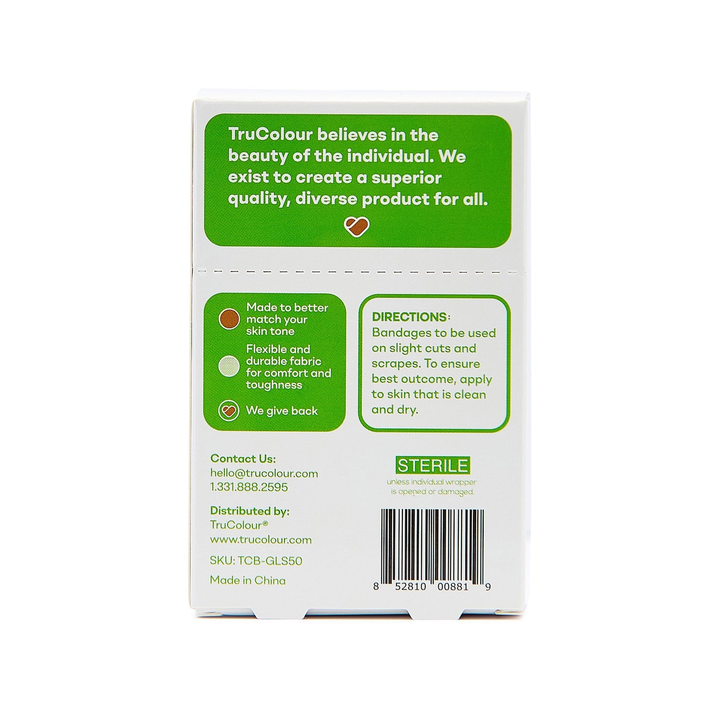Tru-Colour Skin Tone Shade Fabric Bandage Adhesive Strips – Olive, 1 x 3 Inch