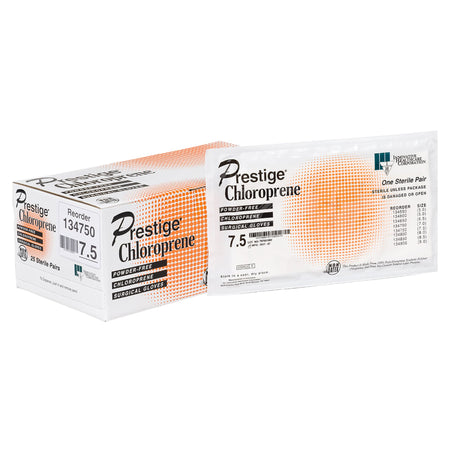 Innovative Healthcare 134750 DermAssist Prestige Polyisoprene Surgical Glove, Size 7.5, Ivory