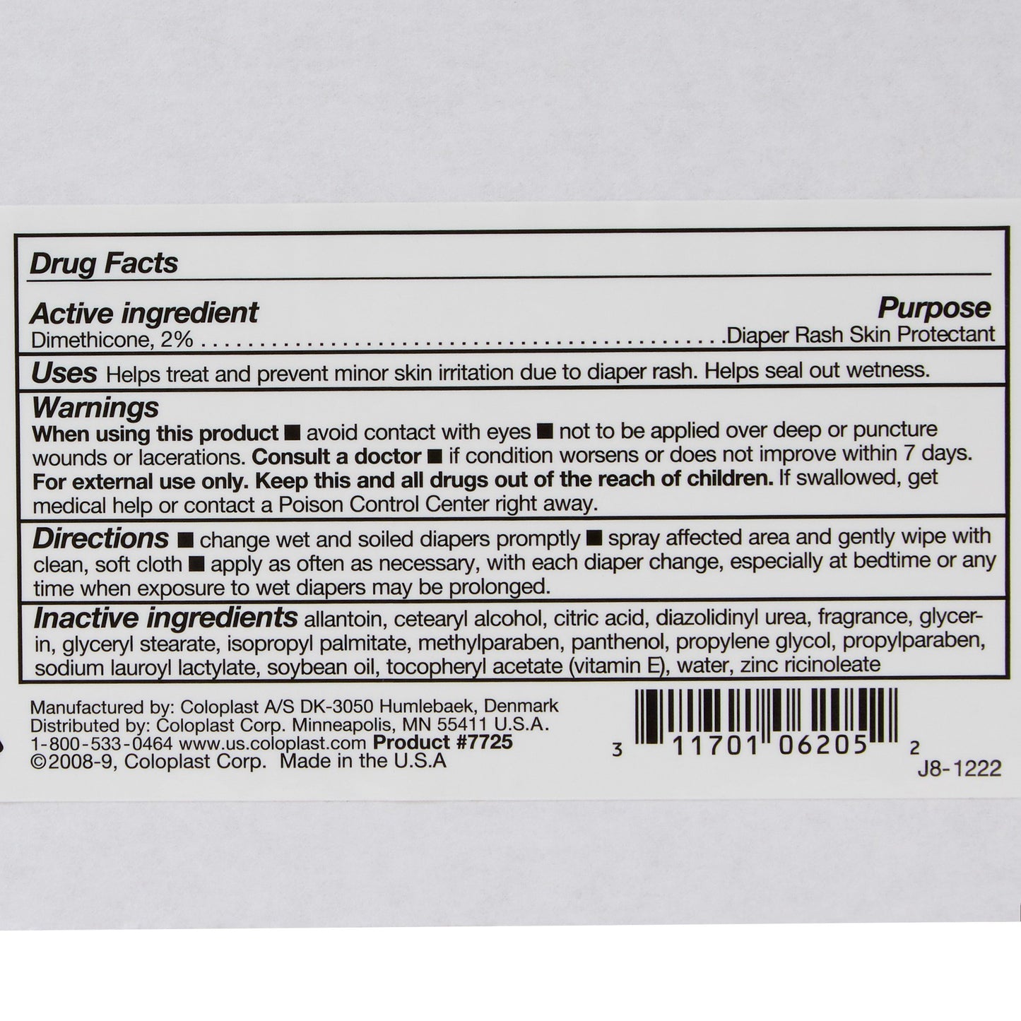 Coloplast 7725 Baza Cleanse and Protect® Perineal Wash w/ Odor Control, Scented, 8 oz. Bottle