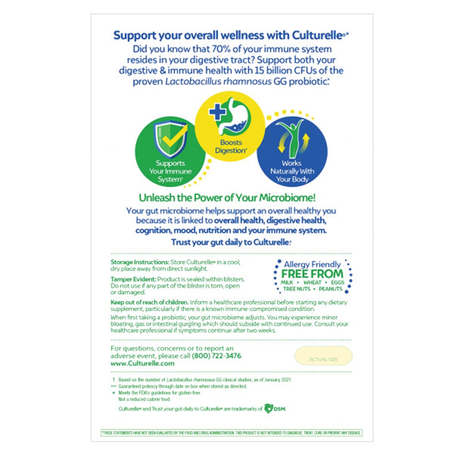 Probiotic Dietary Supplement Culturelle® 30 per Box Capsule