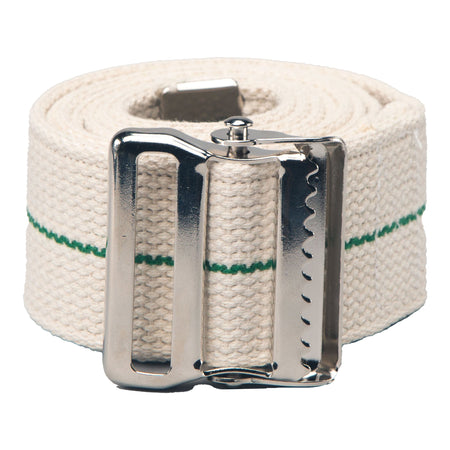 Gait Belt Posey® 54 Inch Length White / Green Stripe Cotton