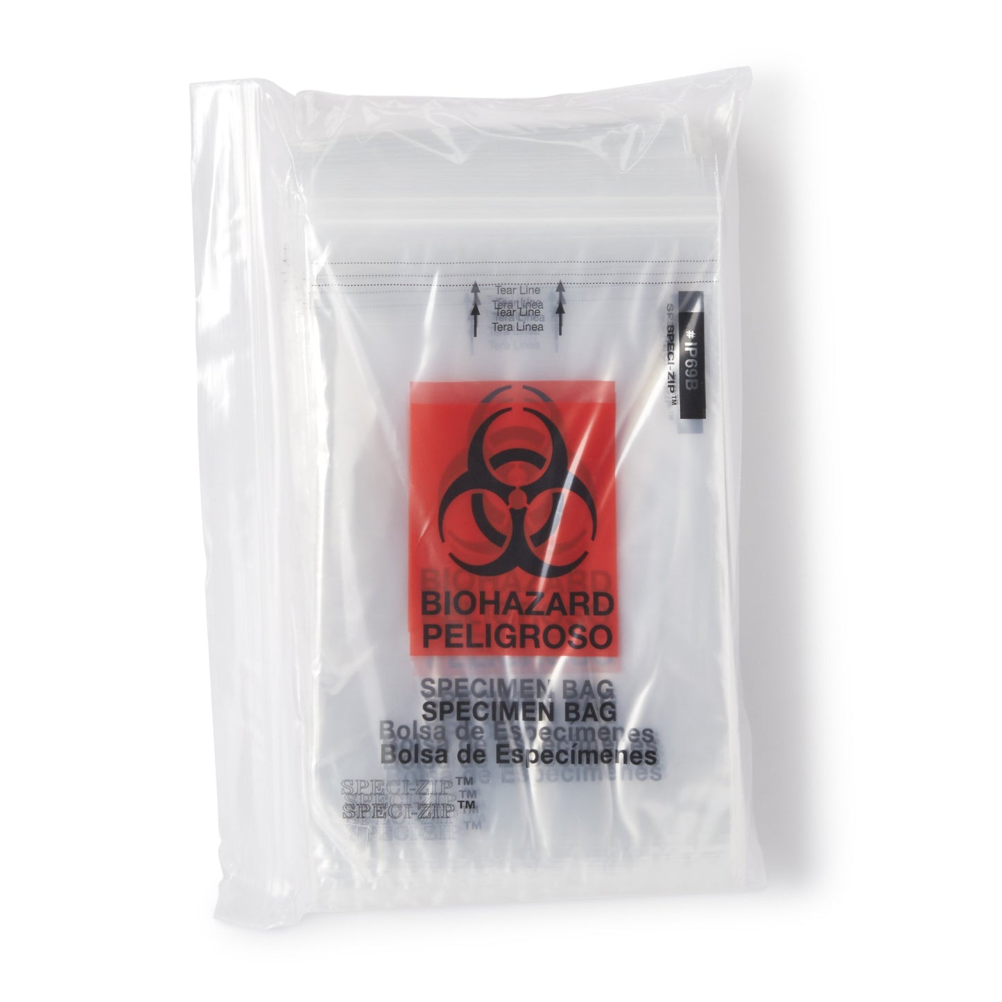 Speci-Zip® Specimen Transport Bag with Document Pouch, Zip Closure, 6 x 9 Inch