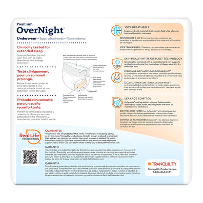 Tranquility Premium OverNight Disposable Absorbent Underwear, 3XL | Principle Business Enterprises 2119