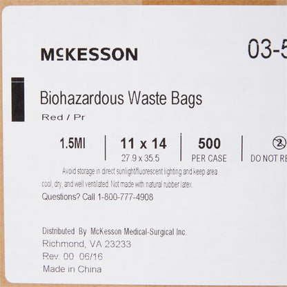 McKesson Biohazard Waste Bag, 1 – 3 gallon