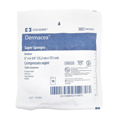Dermacea™ Sterile USP Type VII Gauze Sponge, 6 x 6-3/4 Inch, 12-Ply
