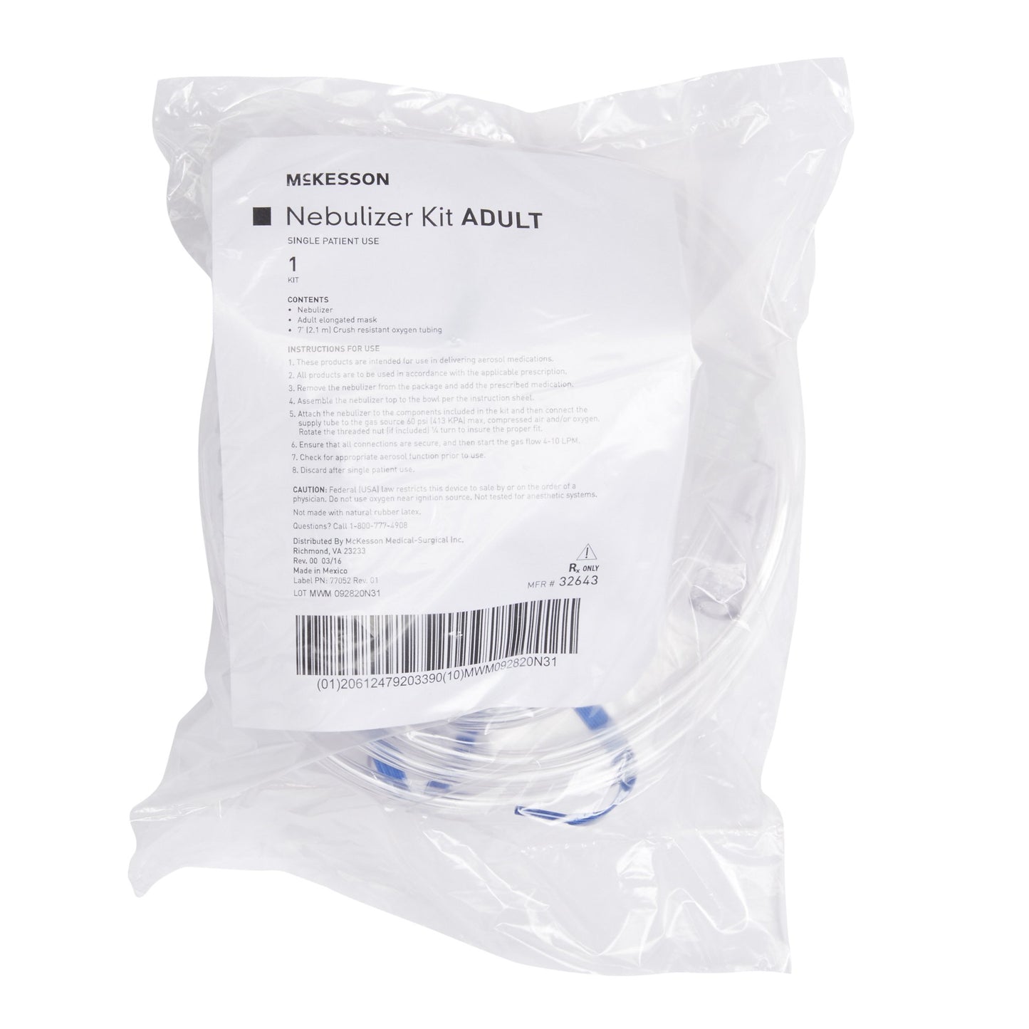 McKesson Nebulizer Kit, Adult Aerosal Mask