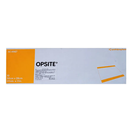 Smith & Nephew 4987 OpSite Transparent Film Dressing, 11 x 11¾ Inch