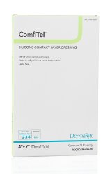 DermaRite 56470 ComfiTel Wound Contact Layer Dressing, 4 x 7 inch