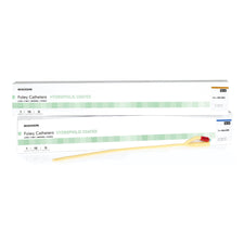 Foley Catheter McKesson 2-Way Standard Tip 5 cc Balloon 20 Fr. Hydrophilic Polymer Coated Latex