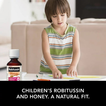 Robitussin Children's Honey Cough & Chest Congestion DM Liquid, 4-ounce bottle