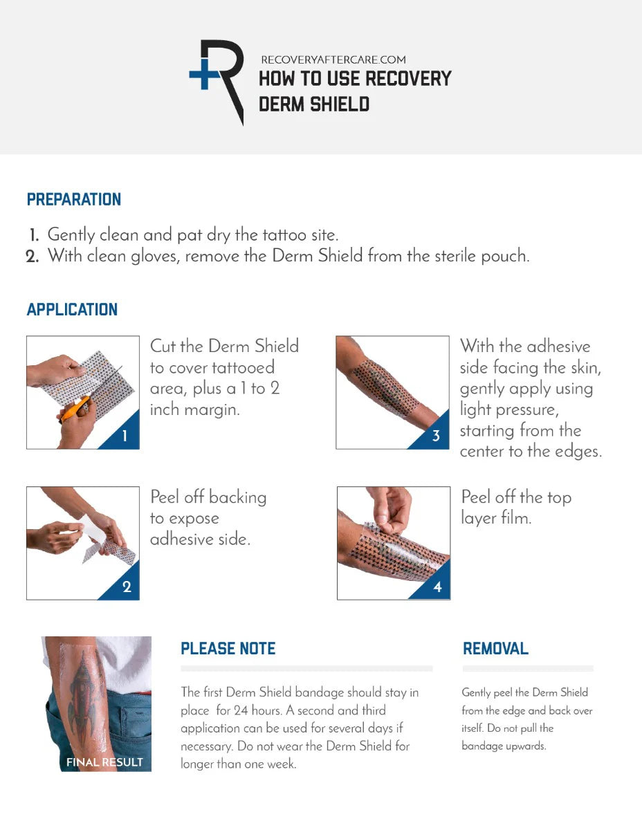 Recovery Derm Shield Tattoo Aftercare Bandage by Lexicon Supply product image - view 4