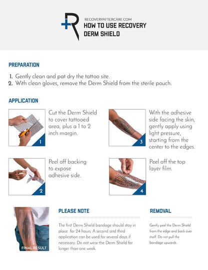 Recovery Derm Shield Tattoo Aftercare Bandage by Lexicon Supply product image - view 4