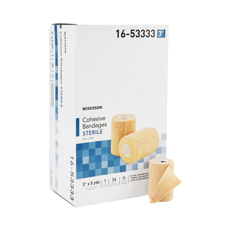 McKesson 16-53333 Self-adherent Closure Cohesive Bandage, 3 Inch x 5 Yard