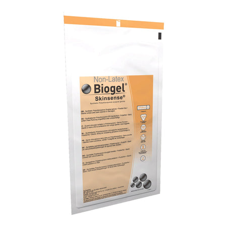 Molnlycke 31485 Biogel Skinsense Polyisoprene Surgical Glove, Size 8.5, Straw Color