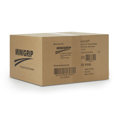 Speci-Zip® Specimen Transport Bag with Document Pouch, Zip Closure, 6 x 9 Inch