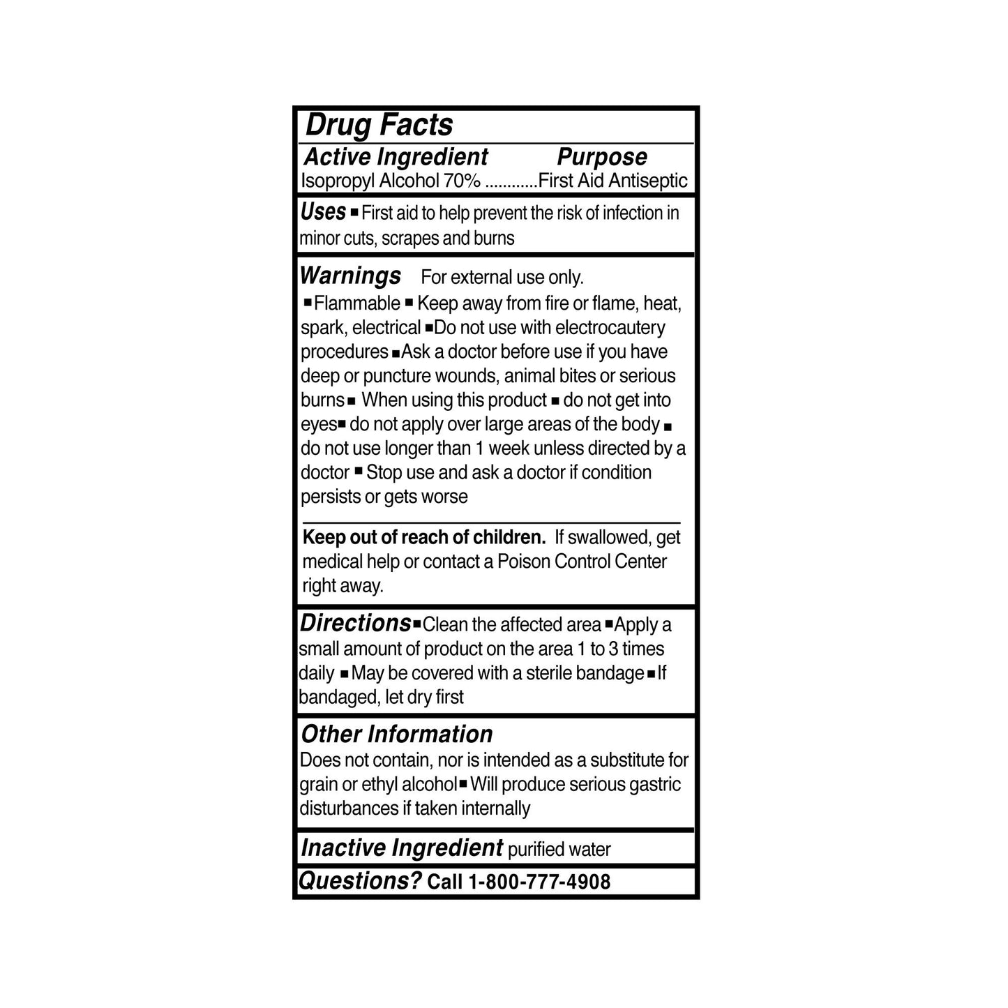 McKesson 23-D0022 Isopropyl Alcohol Antiseptic, 16 oz. Bottle by McKesson Brand product image - view 2