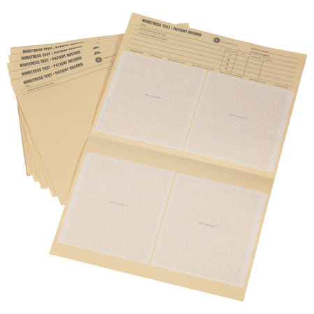 Sun Med 2009828-28B Recording Chart Paper Vital Signs Z-Fold Red Grid