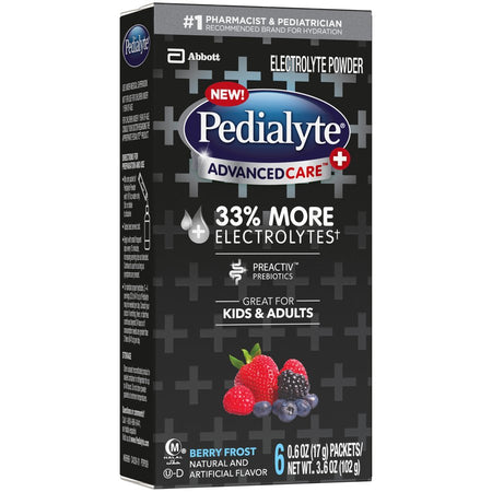 Abbott Nutrition 66969 Oral Electrolyte Solution Pedialyte AdvancedCare Plus Berry Frost Flavor 0.6 oz.