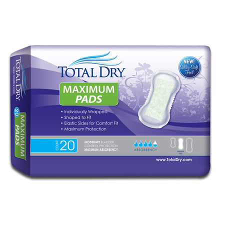 Secure Personal Care SP1573 TotalDry Maximum Pads, Moderate Absorbency