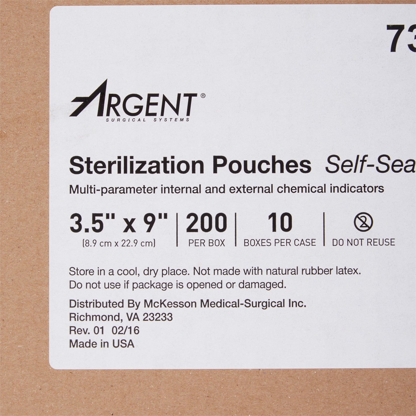 McKesson Argent® Sure-Check® Sterilization Pouch, 3½ x 9 Inch
