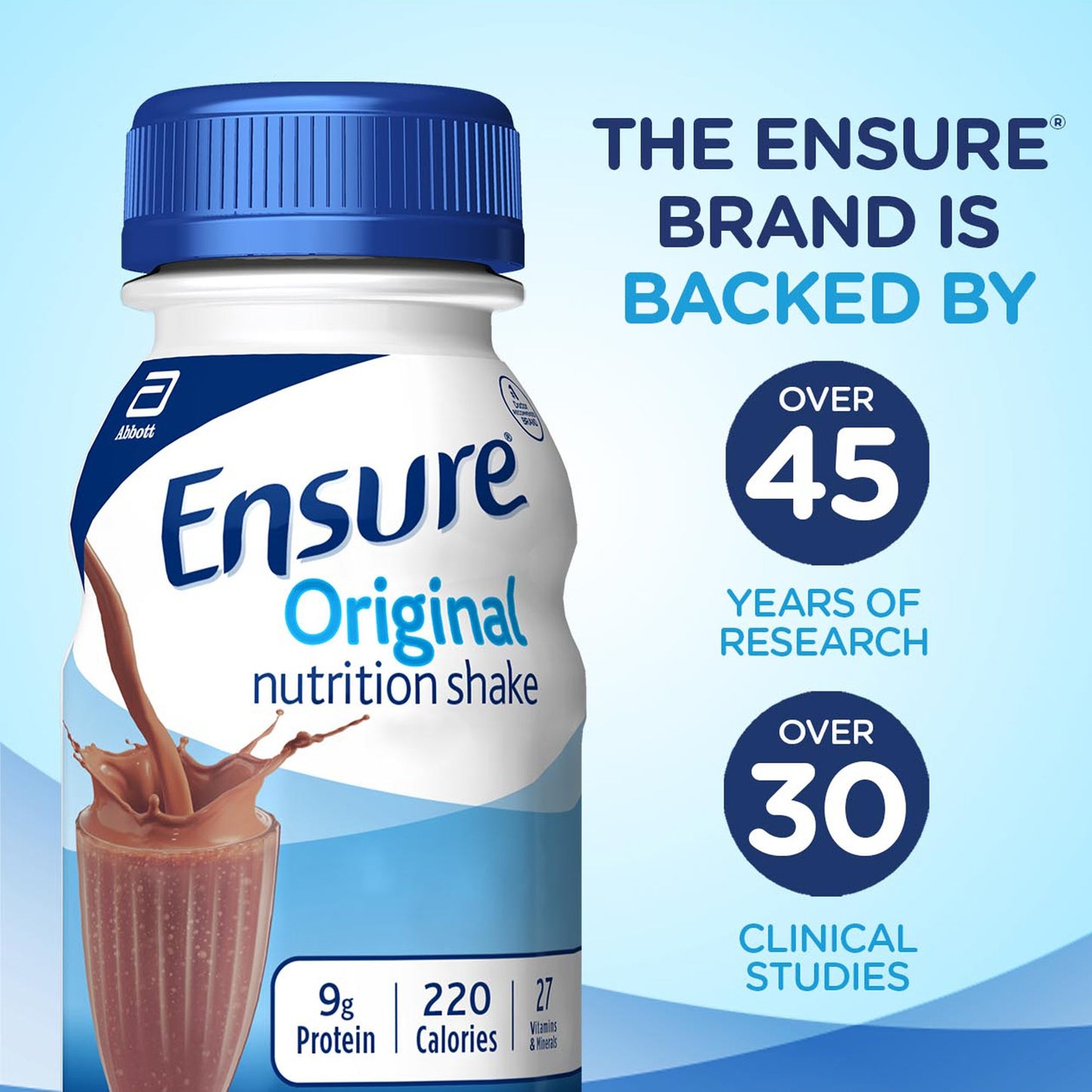 Ensure® Original Nutrition Shake, Chocolate, 8-ounce bottle