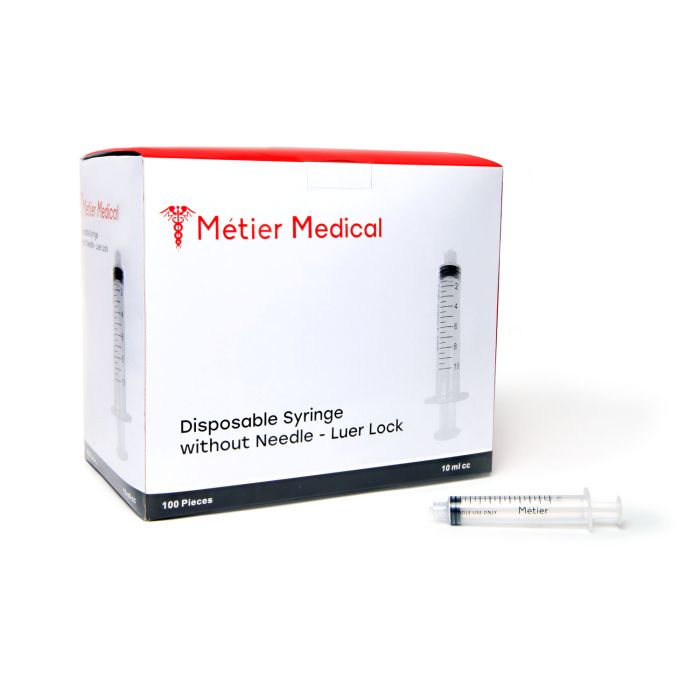 Metier General Purpose Syringe, 10 mL, Luer Lock, DSLL10, 100/Box by Metier product image - view 2
