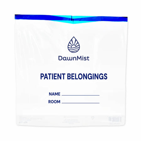 Dukal DawnMist Patient Belongings Bag, Polyethylene, Drawstring Closure, White, 20" x 20", 250/Case, DUK DSPB01