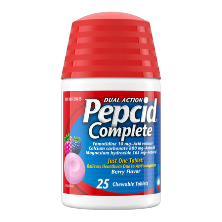 J & J Sales 71683729125 Pepcid Complete Chewable Tablets Berry Flavor