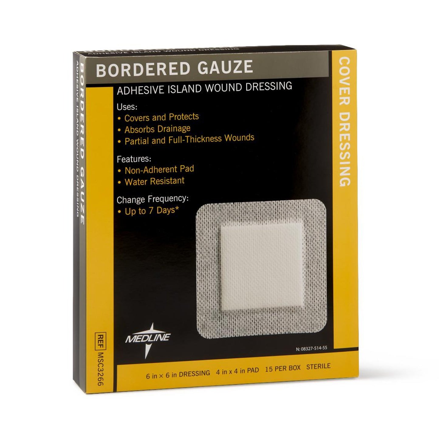 Medline White Island Dressing, 6 x 6 Inch