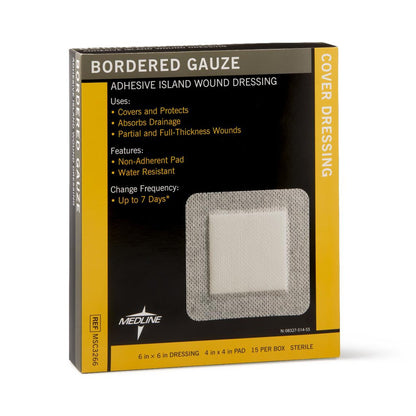 Medline White Island Dressing, 6 x 6 Inch