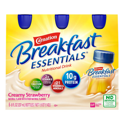 Carnation Breakfast Essentials® Strawberry Nutritional Drink, 8-ounce bottle