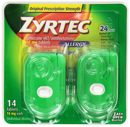 J & J Sales 650328 Zyrtec Cetirizine HCl Allergy Relief