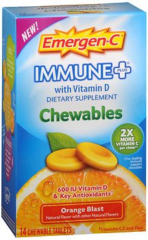 Glaxo Consumer Products 88589810030 Emergen-C 1000 mg Vitamin C Chewables Orange Blast