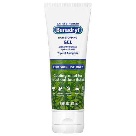 J & J Sales 31254717157 Benadryl Itch Stopping Diphenhydramine Topical Analgesic Gel Extra Strength