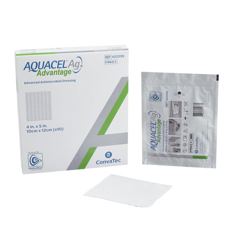 ConvaTec 422299 Aquacel Ag Advantage Silver Dressing, 4 x 5 Inch