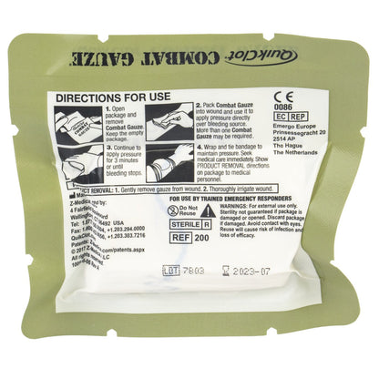 Hemostatic Dressing Quick-Clot® Combat Gauze 3 Inch X 4 Yard 1 per Pack Sterile