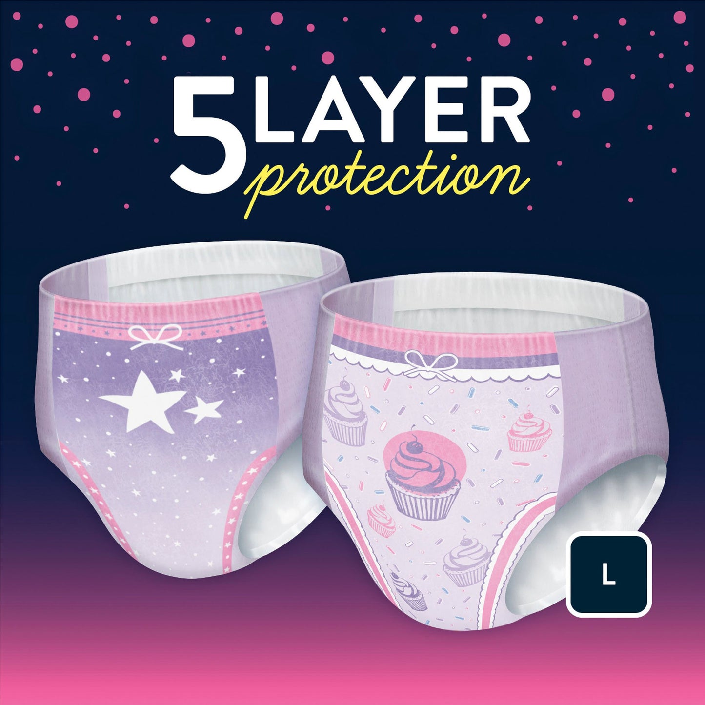 Goodnites® Girls Heavy Absorbency Nighttime Underwear, Large