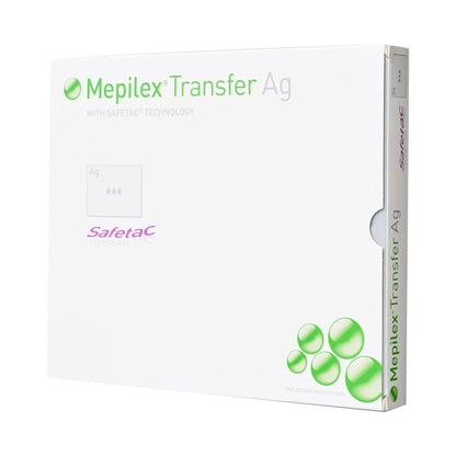 Mepilex® Transfer Ag Foam Dressing with Silver, 4 x 5 Inch