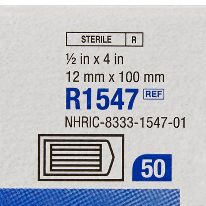 3M Steri-Strip Skin Closure Strips, 1/2 x 4 inch, Reinforced Strip, White