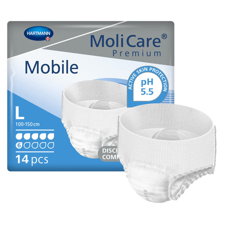 Hartmann 915833 MoliCare Premium Mobile 6 Drop Absorbency Incontinence Underwear, Large