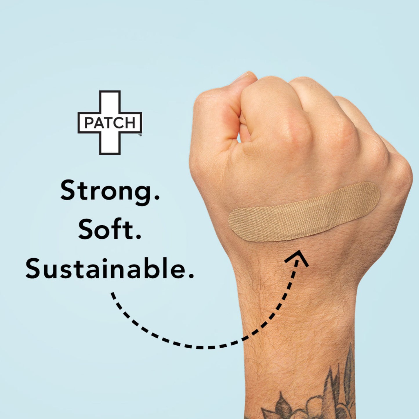 Patch™ Tan Adhesive Strip, 3/4 x 3 Inch