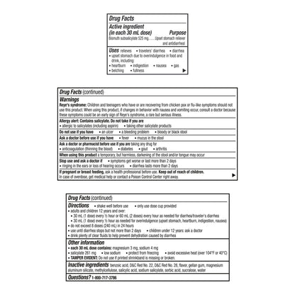 Pepto Bismol® Bismuth Subsalicylate Liquid