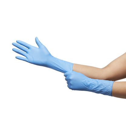 McKesson Confiderm® 6.5CX Nitrile Extended Cuff Length Exam Glove, Small, Blue
