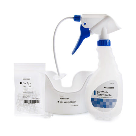 McKesson Ear Wash System Kit Spray Bottle with Flexible Tube and 23 Ear Tips