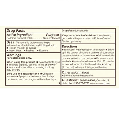 Aveeno® Soothing Bath Treatment Packets Fragrance Free