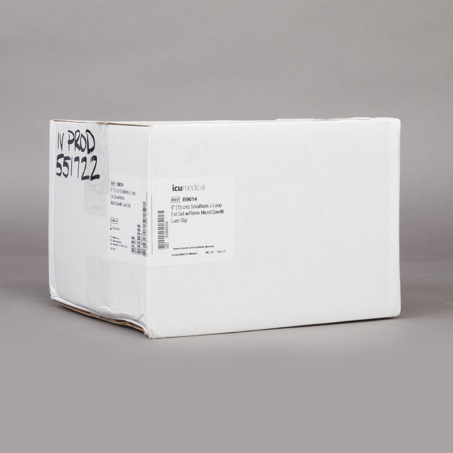 IV Extension Set ICU Needle-Free Port 4 Inch Tubing